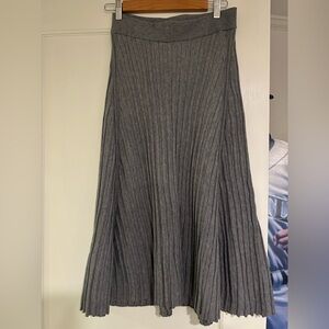 Anthropologie Charcoal A-Line Skirt